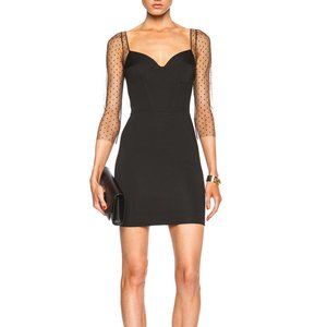 Noam Hanoch Women's Size 6 Black Genevieve Sheer Lace Back Dress